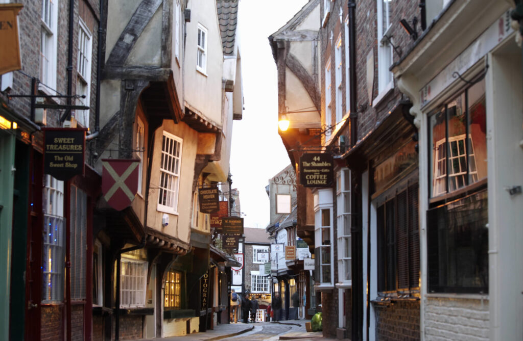 "The Shambles," a medieval street in York.